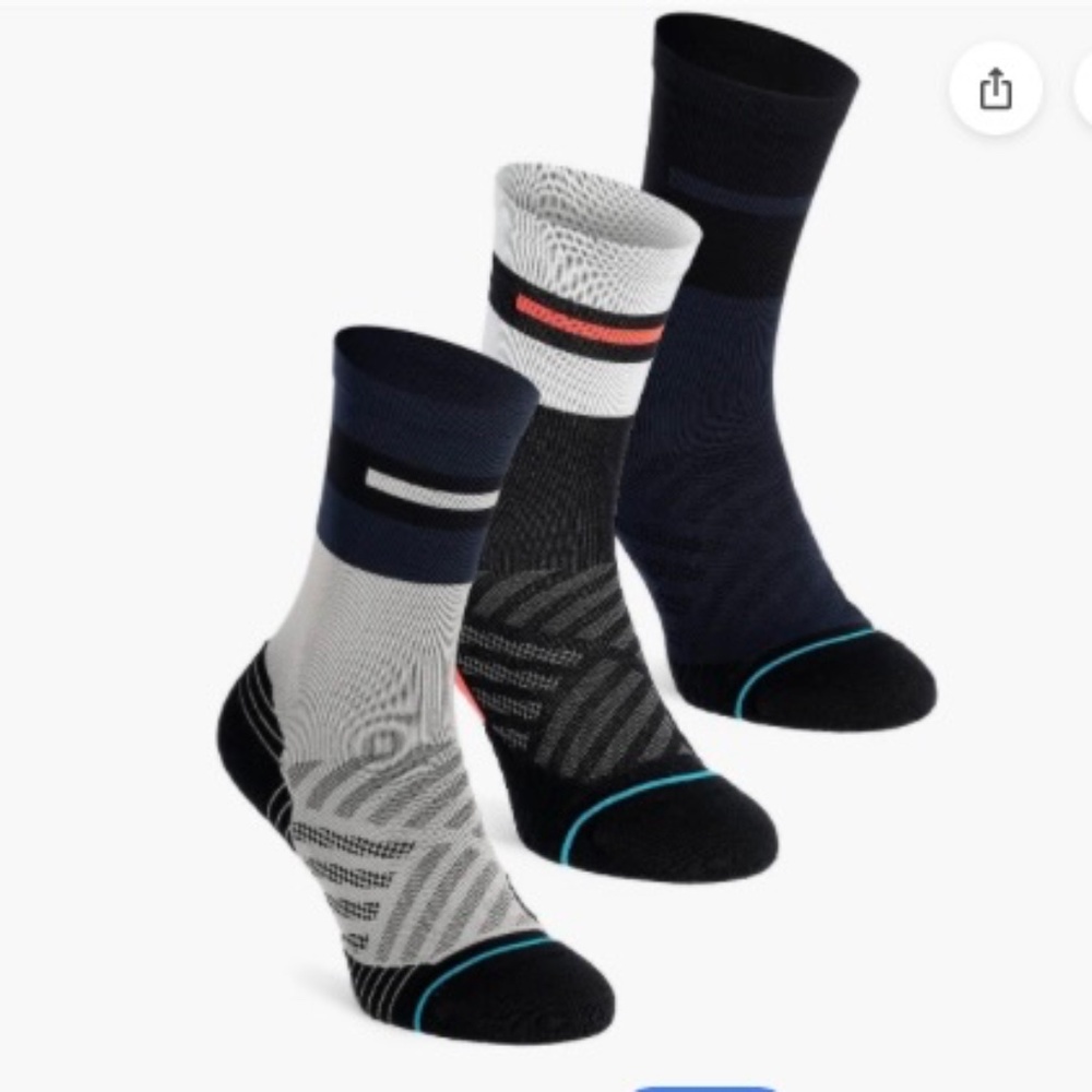 NWT STANCE DURATION FEEL360 SOCKS, 3 PAIRS, MEDIUM